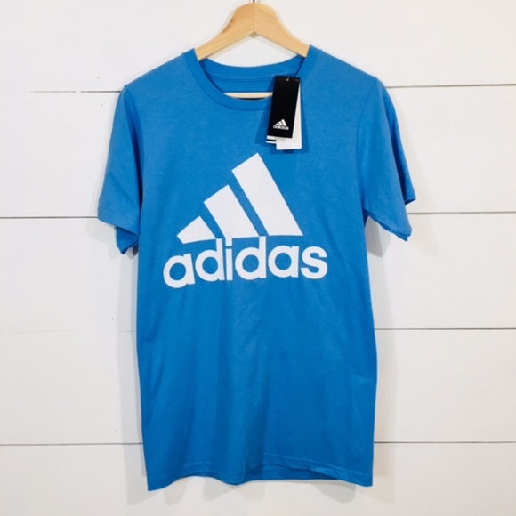 adidas Other - ADIDAS SMALL "Go To" Blue Logo T-shirt NEW NWT